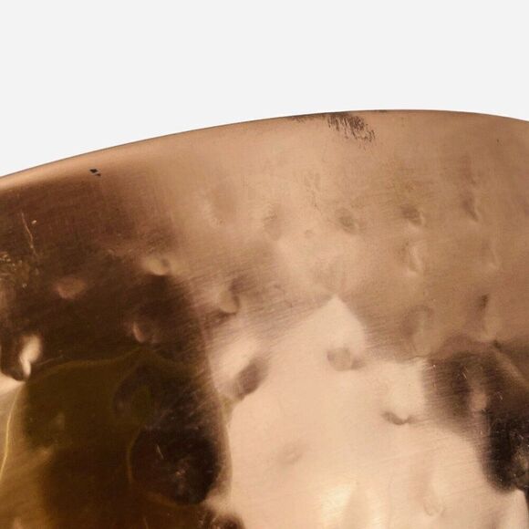 RARE Pier 1 Imports India Hammered Copper Nesting Bowl Set of 4 Stainless Steel - Picture 12 of 16